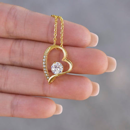 Engraved Forever Love Necklace with message for wife
