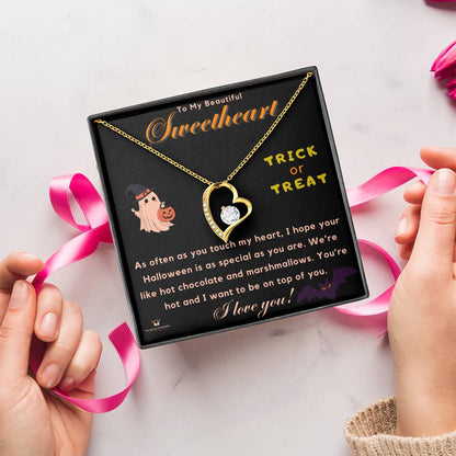 Forever Love Necklace engraved with your own words for them
