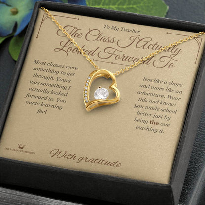 How to personalize a forever love necklace for teacher