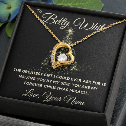 Forever Love Necklace engraved with your own words for wife