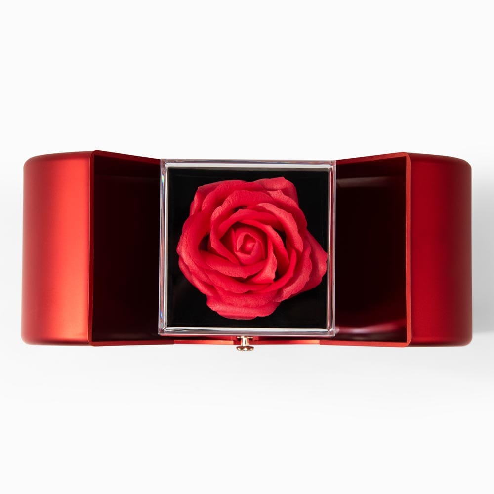 The Text I Reread - Love Knot Necklace with Red Rose Box for Girlfriend