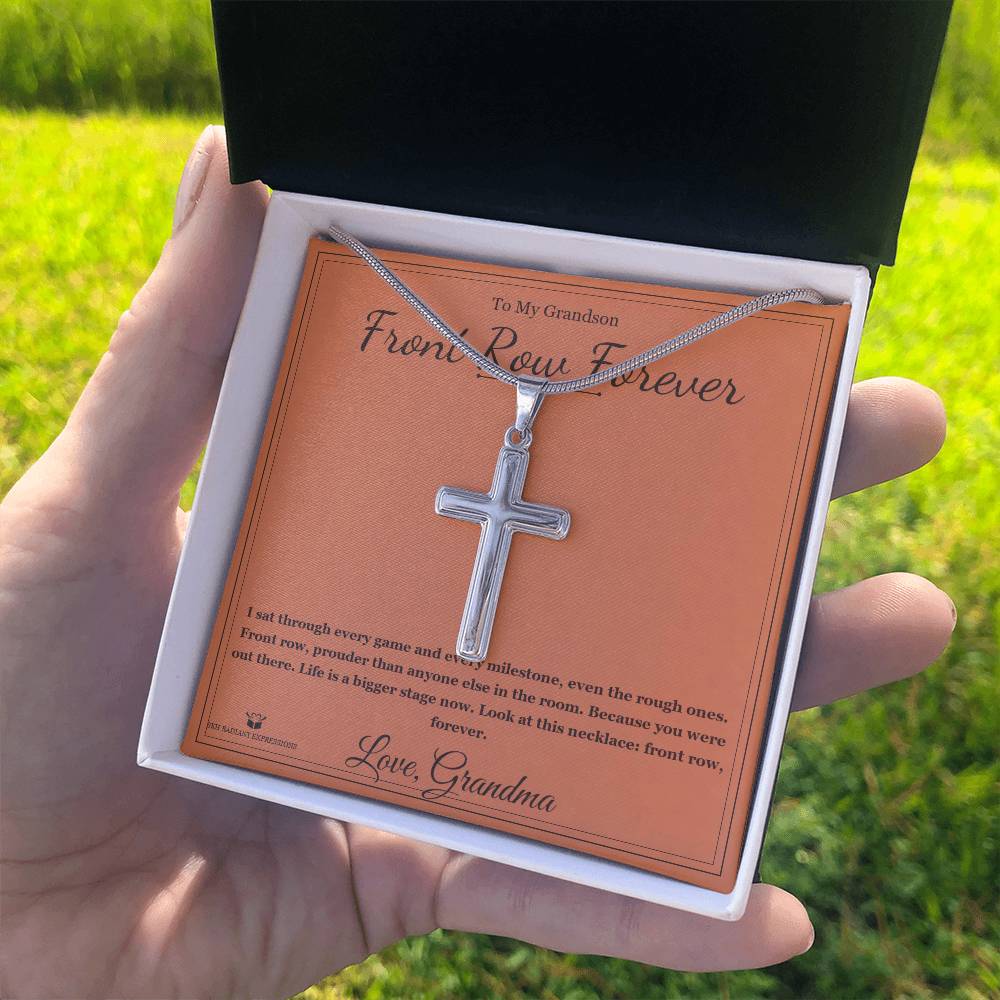 Front Row Forever - Artisan Cross Necklace for Grandson