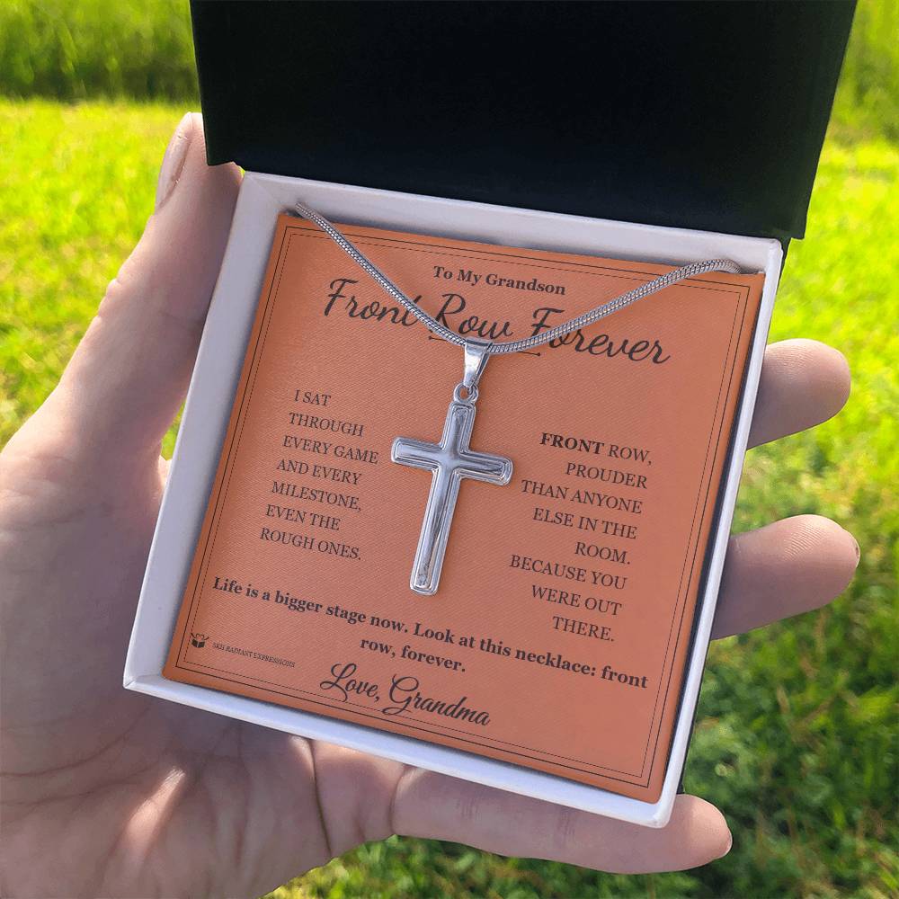 Front Row Forever - Artisan Cross Necklace for Grandson