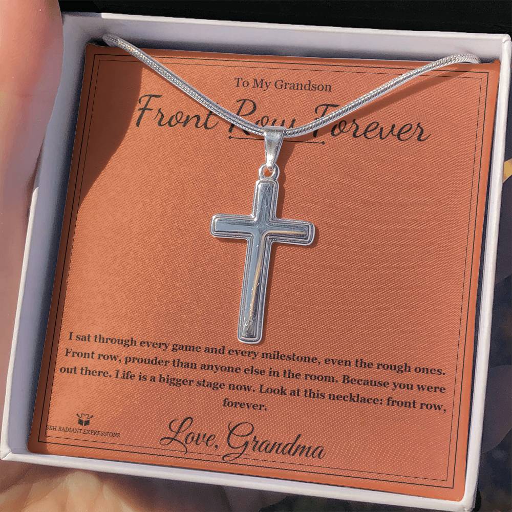 Front Row Forever - Artisan Cross Necklace for Grandson