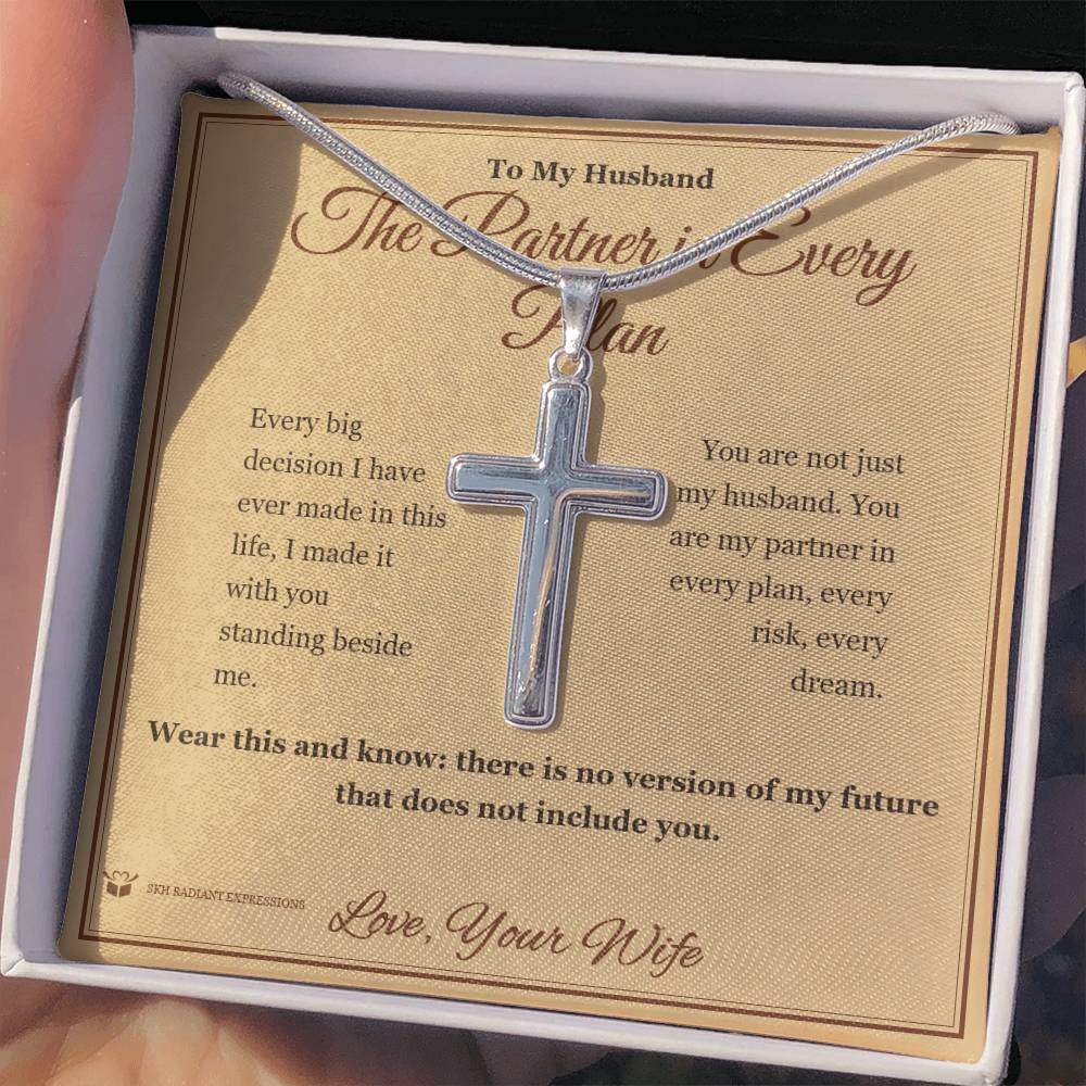 The Partner in Every Plan - Artisan Cross Necklace for Husband