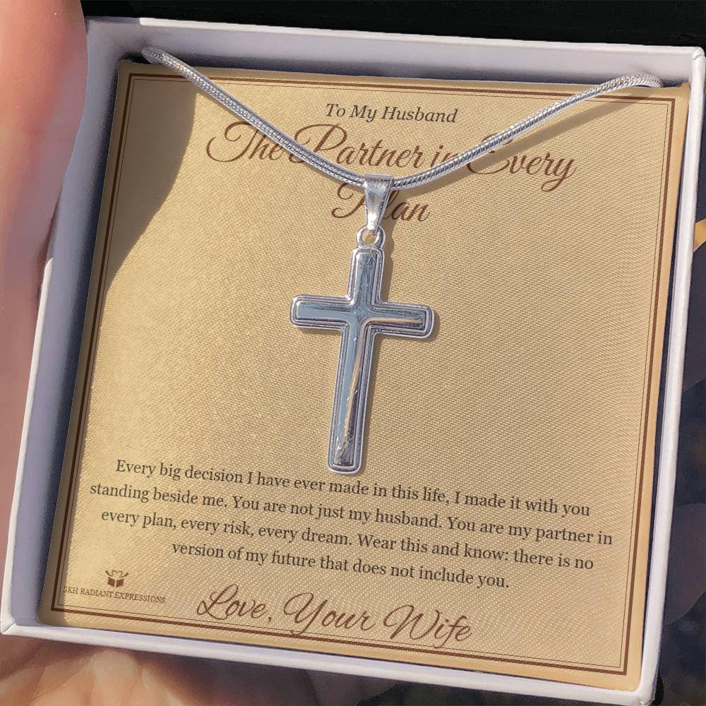 The Partner in Every Plan - Artisan Cross Necklace for Husband
