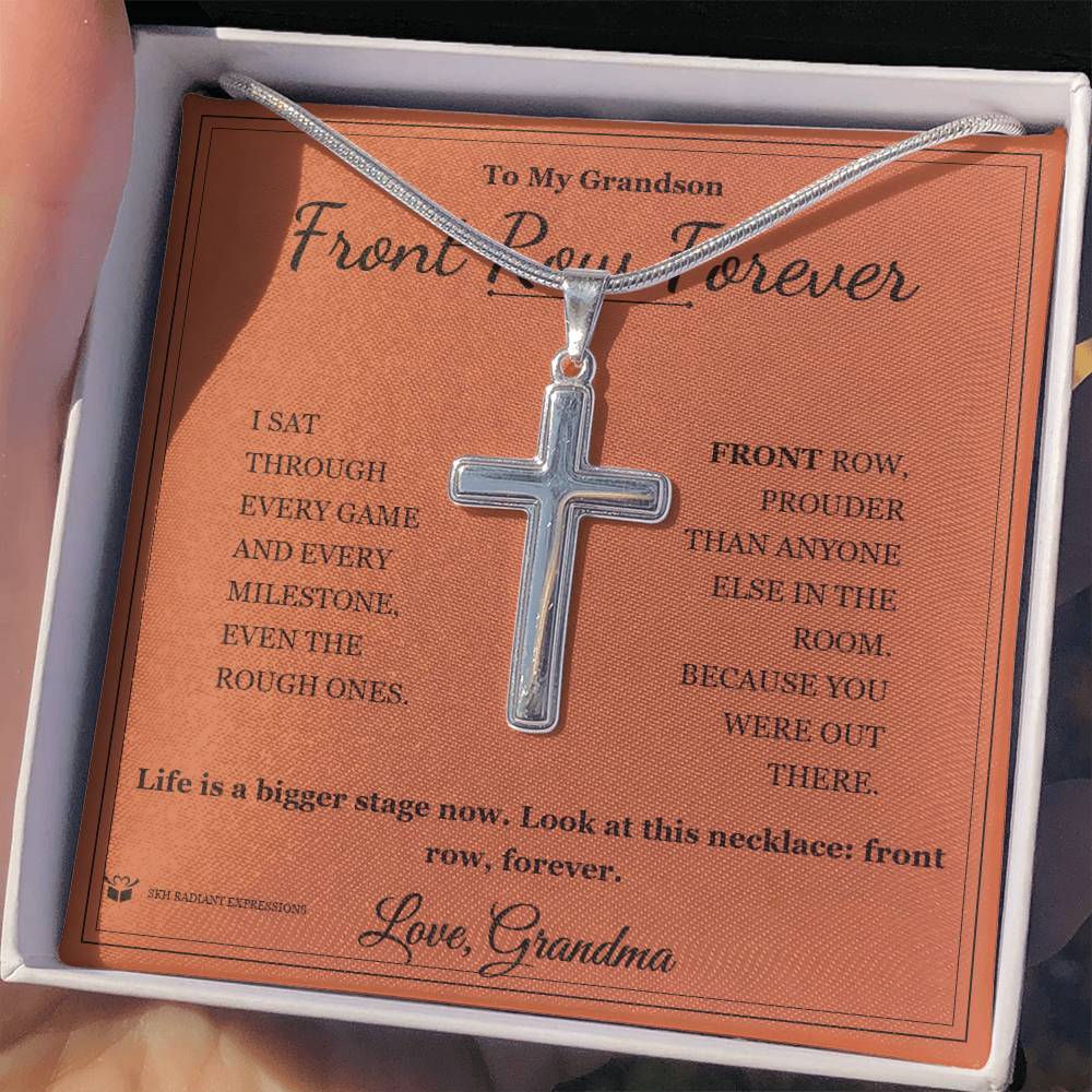 Front Row Forever - Artisan Cross Necklace for Grandson