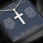 Small Hands, Big Brother Rules - Artisan Cross Necklace for Brother