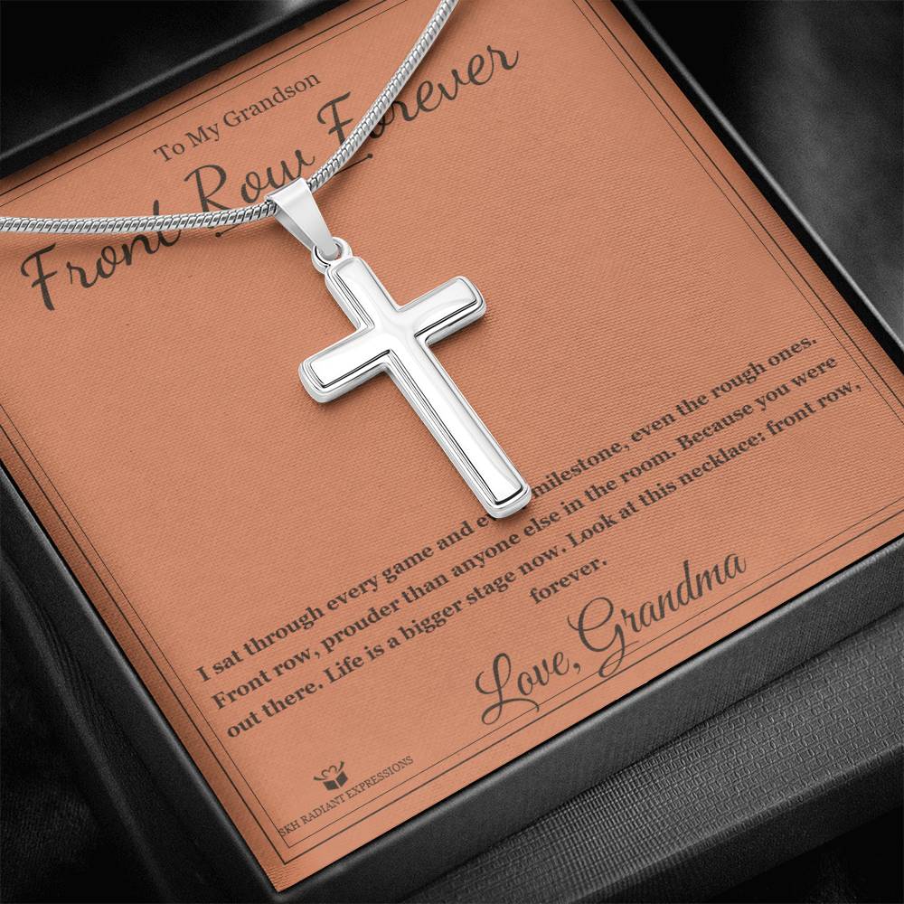 Front Row Forever - Artisan Cross Necklace for Grandson