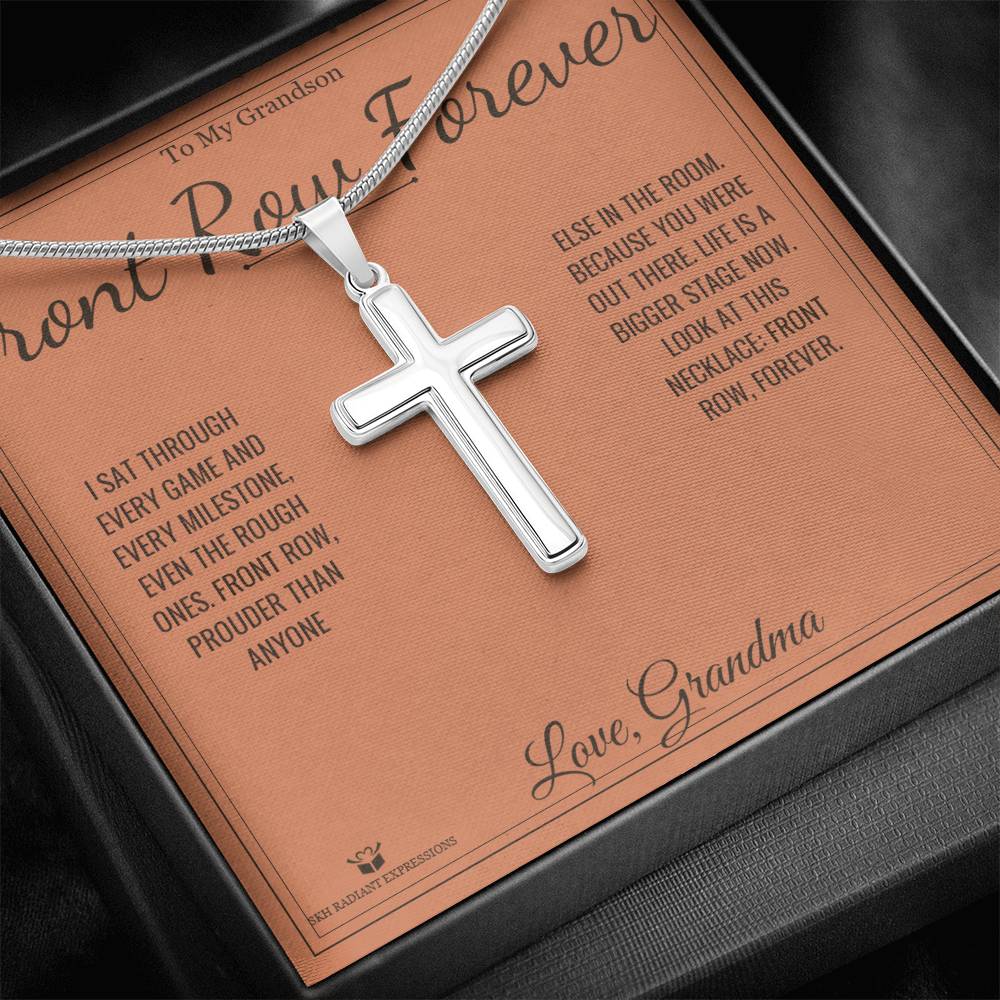 Front Row Forever - Artisan Cross Necklace for Grandson