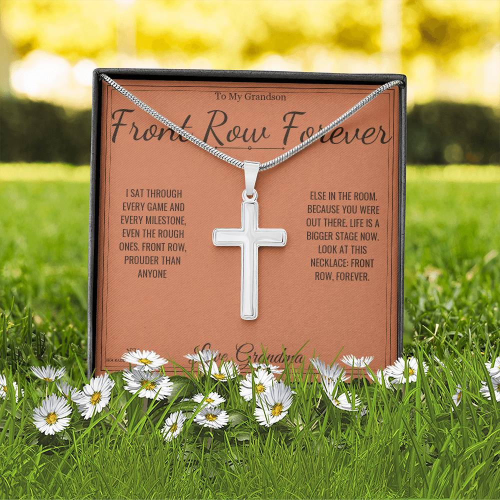 Front Row Forever - Artisan Cross Necklace for Grandson