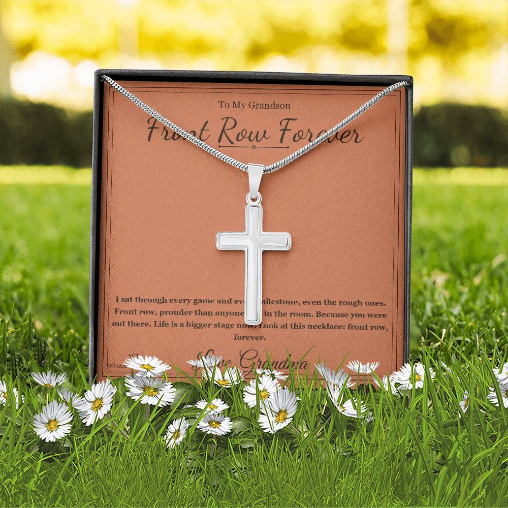 Front Row Forever - Artisan Cross Necklace for Grandson