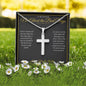 Not About the Bad Days - Artisan Cross Necklace for Husband