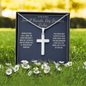 Small Hands, Big Brother Rules - Artisan Cross Necklace for Brother