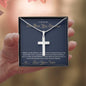 The Man You Became - Artisan Cross Necklace for Brother