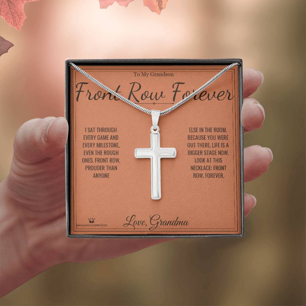 Front Row Forever - Artisan Cross Necklace for Grandson