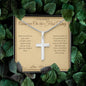 Answer On the First Ring - Artisan Cross Necklace for Husband
