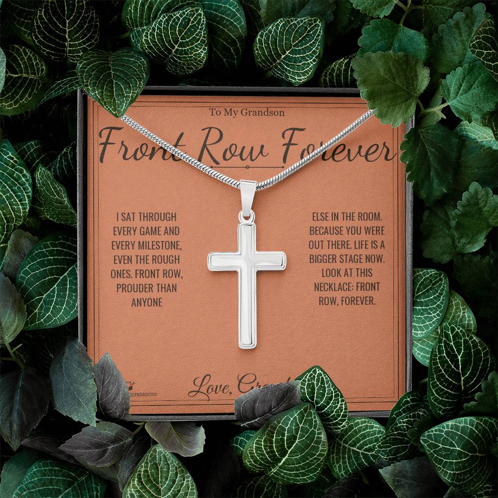 Front Row Forever - Artisan Cross Necklace for Grandson
