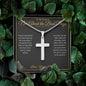 Not About the Bad Days - Artisan Cross Necklace for Husband