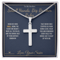 Small Hands, Big Brother Rules - Artisan Cross Necklace for Brother