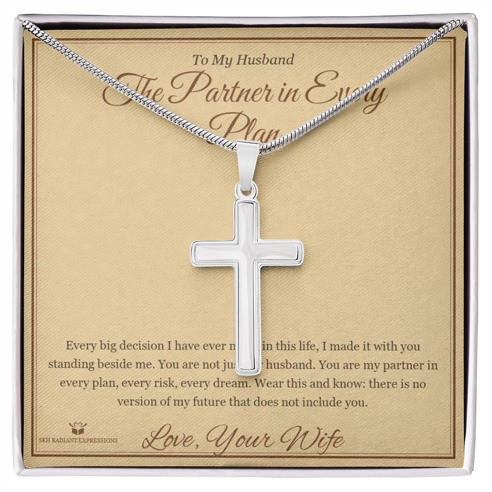 The Partner in Every Plan - Artisan Cross Necklace for Husband