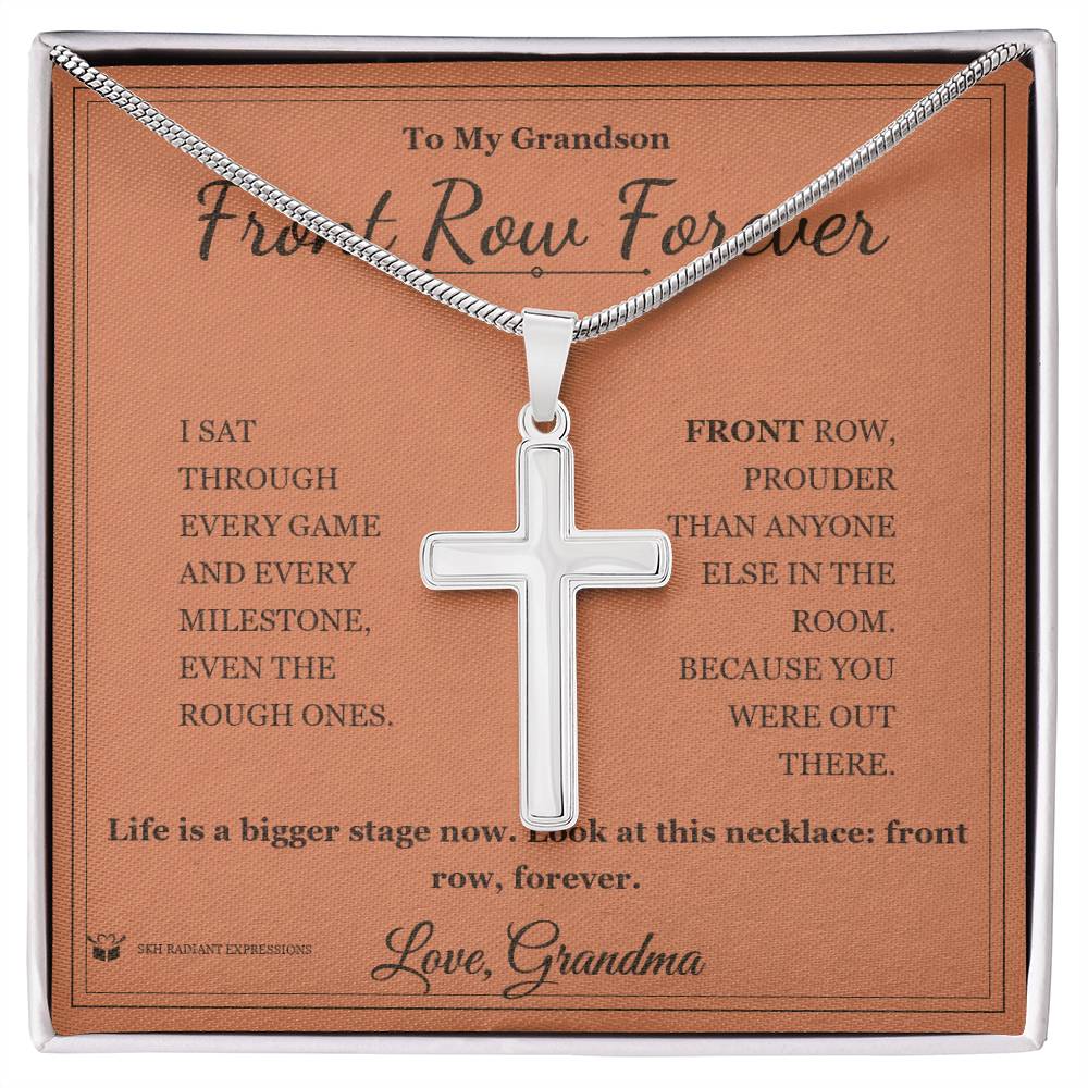 Front Row Forever - Artisan Cross Necklace for Grandson