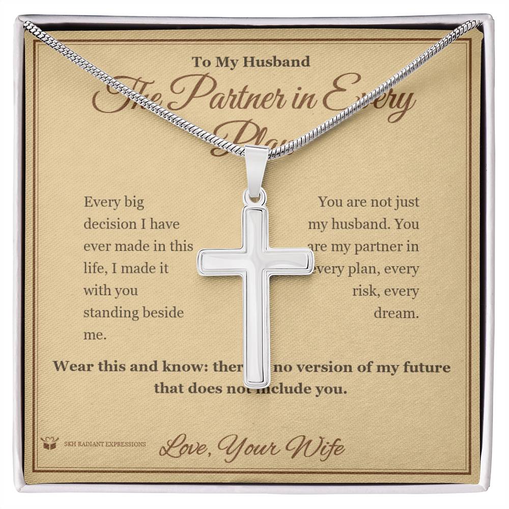 The Partner in Every Plan - Artisan Cross Necklace for Husband