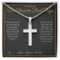 Not About the Bad Days - Artisan Cross Necklace for Husband