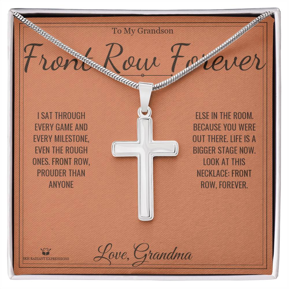 Front Row Forever - Artisan Cross Necklace for Grandson