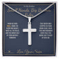 Small Hands, Big Brother Rules - Artisan Cross Necklace for Brother