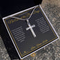Not About the Bad Days - Artisan Cross Necklace for Husband