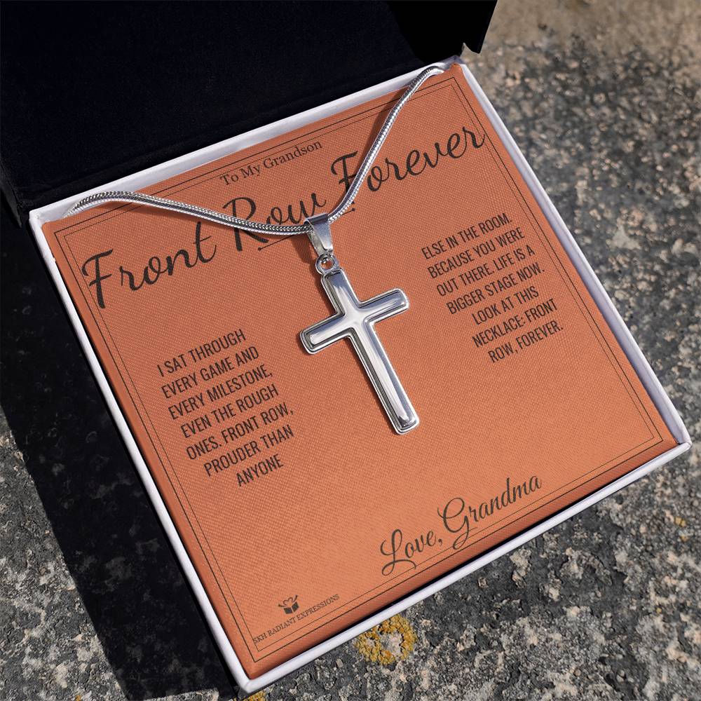 Front Row Forever - Artisan Cross Necklace for Grandson