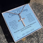 Still Falling - Artisan Cross Necklace for Husband