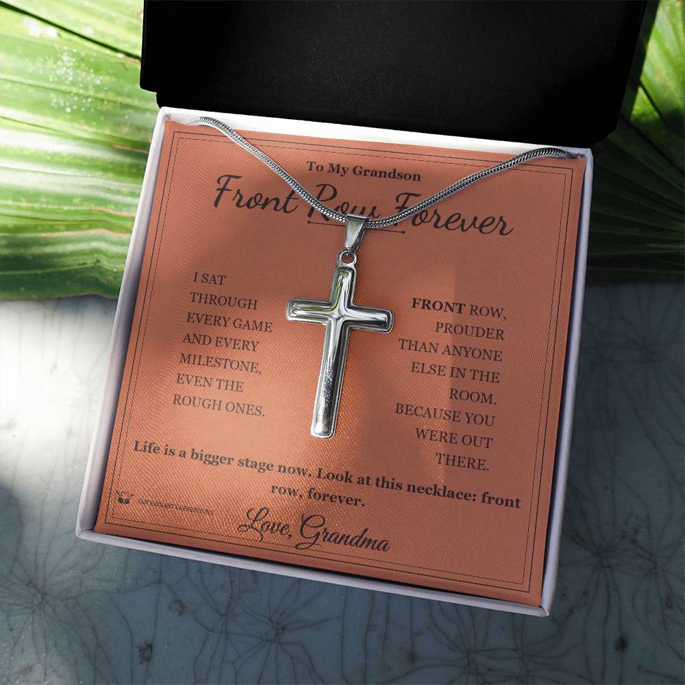Front Row Forever - Artisan Cross Necklace for Grandson