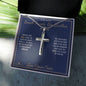 Small Hands, Big Brother Rules - Artisan Cross Necklace for Brother