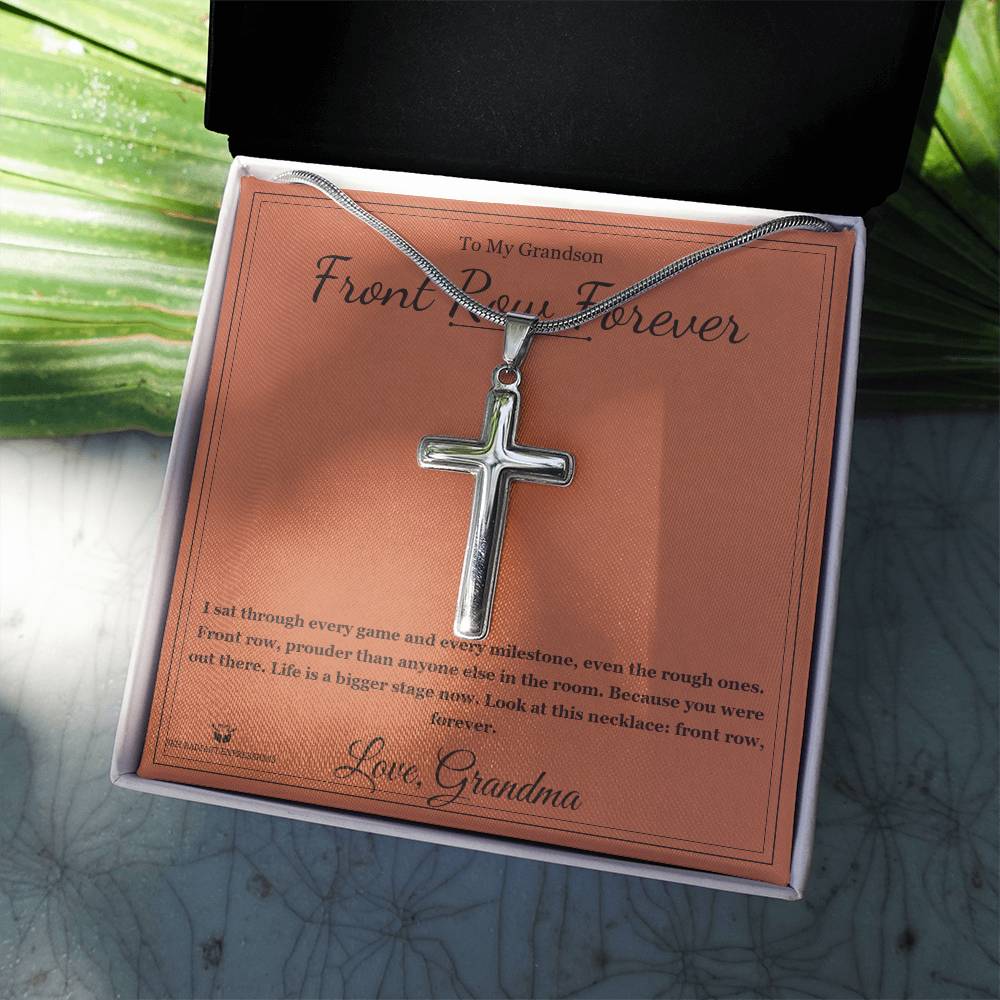 Front Row Forever - Artisan Cross Necklace for Grandson
