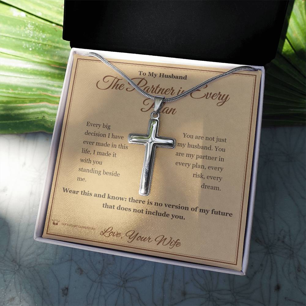The Partner in Every Plan - Artisan Cross Necklace for Husband