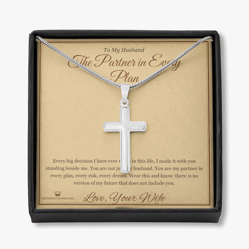 The Partner in Every Plan - Artisan Cross Necklace for Husband