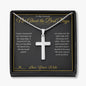 Not About the Bad Days - Artisan Cross Necklace for Husband