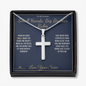 Small Hands, Big Brother Rules - Artisan Cross Necklace for Brother
