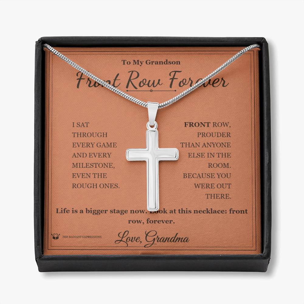 Front Row Forever - Artisan Cross Necklace for Grandson