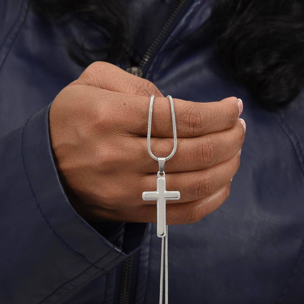 The Man You're Becoming - Artisan Cross Necklace for Grandson