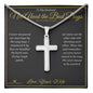 Not About the Bad Days - Artisan Cross Necklace for Husband