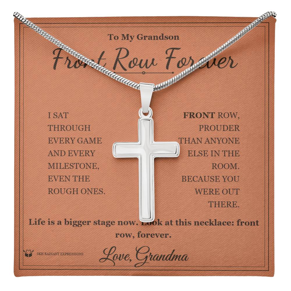 Front Row Forever - Artisan Cross Necklace for Grandson