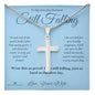 Still Falling - Artisan Cross Necklace for Husband