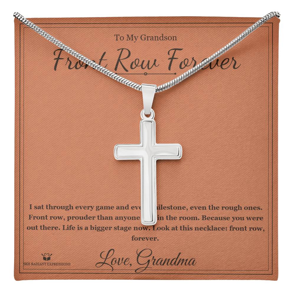 Front Row Forever - Artisan Cross Necklace for Grandson