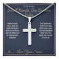 Small Hands, Big Brother Rules - Artisan Cross Necklace for Brother