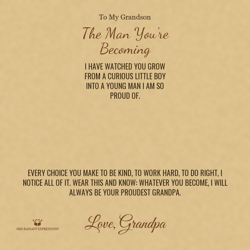 The Man You're Becoming - Cuban Link Chain for Grandson