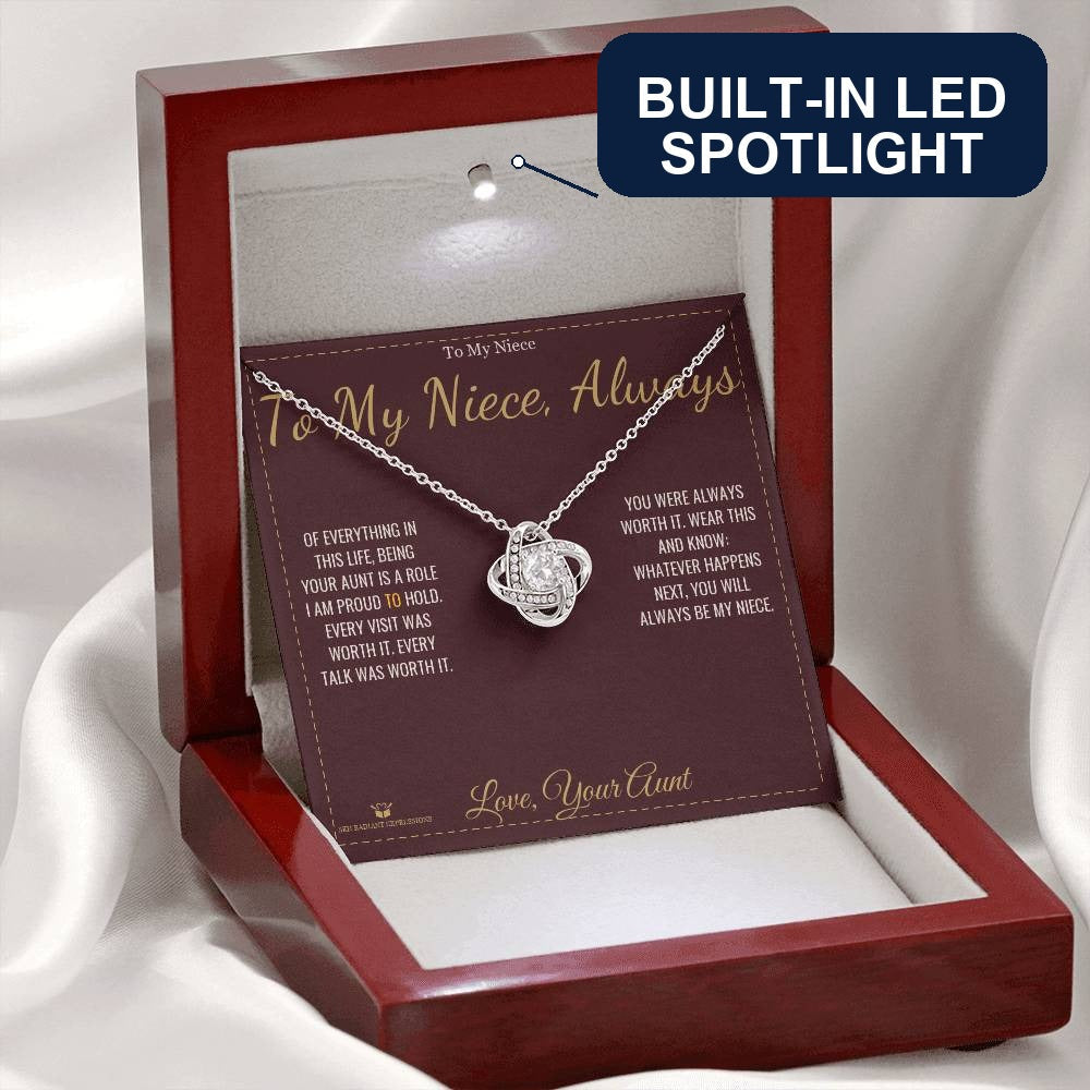 What does a Love Knot Necklace mean - gift for niece