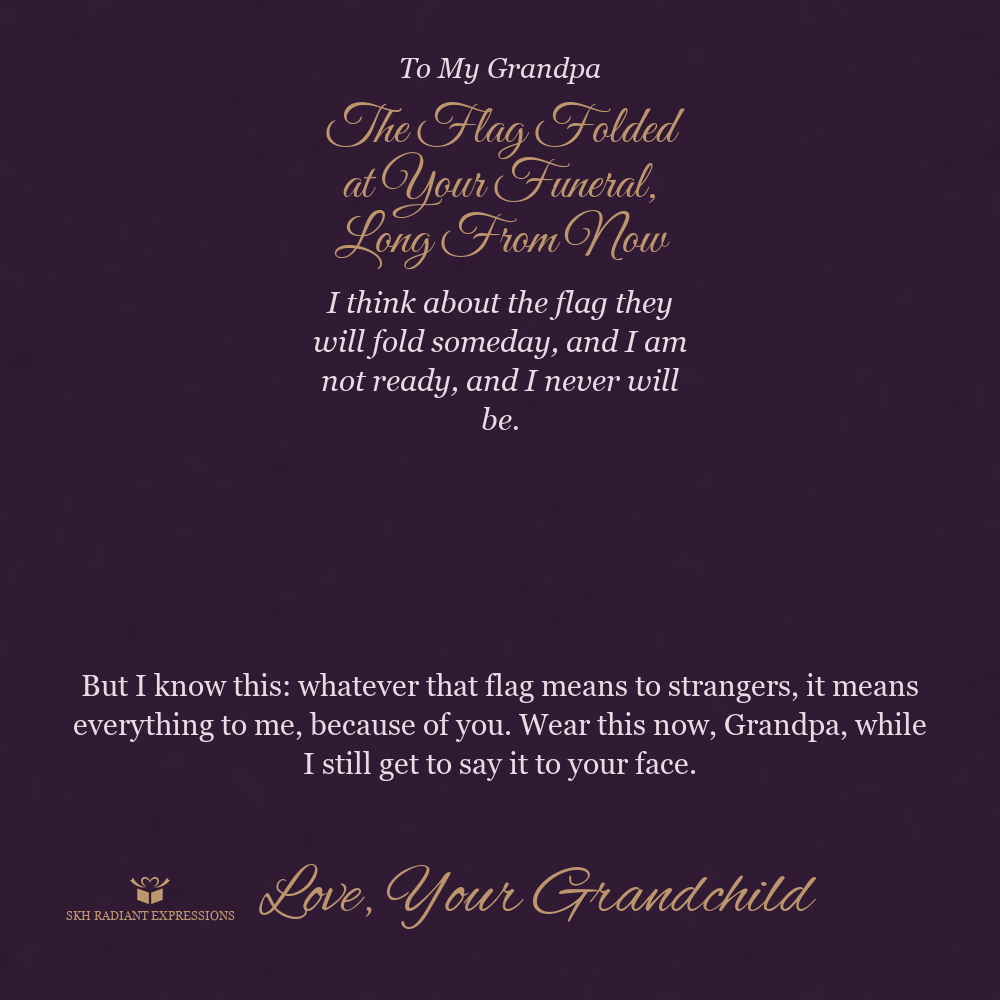 The Flag Folded at Your Funeral, Long From Now - Cuban Link Chain for Grandfather